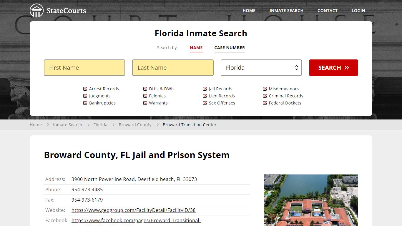 Broward Transition Center Inmate Records Search, Florida - StateCourts